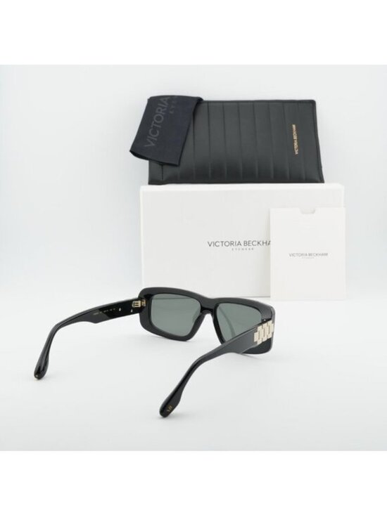 Victoria Beckham VB669S 001 Rectangle Sunglasses – Black/Dark Grey main image 10